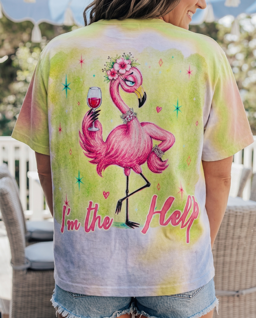 I'M THE HELP FUNNY FLAMINGO ALL OVER PRINT – RI0605263