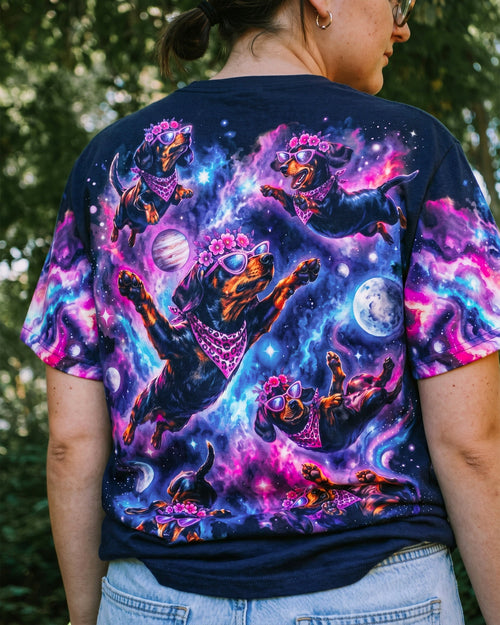 PSYCHEDELIC SPACE DACHSHUND DOG DREAMSCAPE ALL OVER PRINT – RI2005262