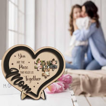 Load image into Gallery viewer, Mother&#39;s Day Custom Mom Puzzle Heart Sign

