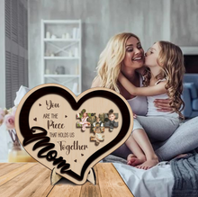 Load image into Gallery viewer, Mother&#39;s Day Custom Mom Puzzle Heart Sign
