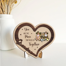 Load image into Gallery viewer, Mother&#39;s Day Custom Mom Puzzle Heart Sign

