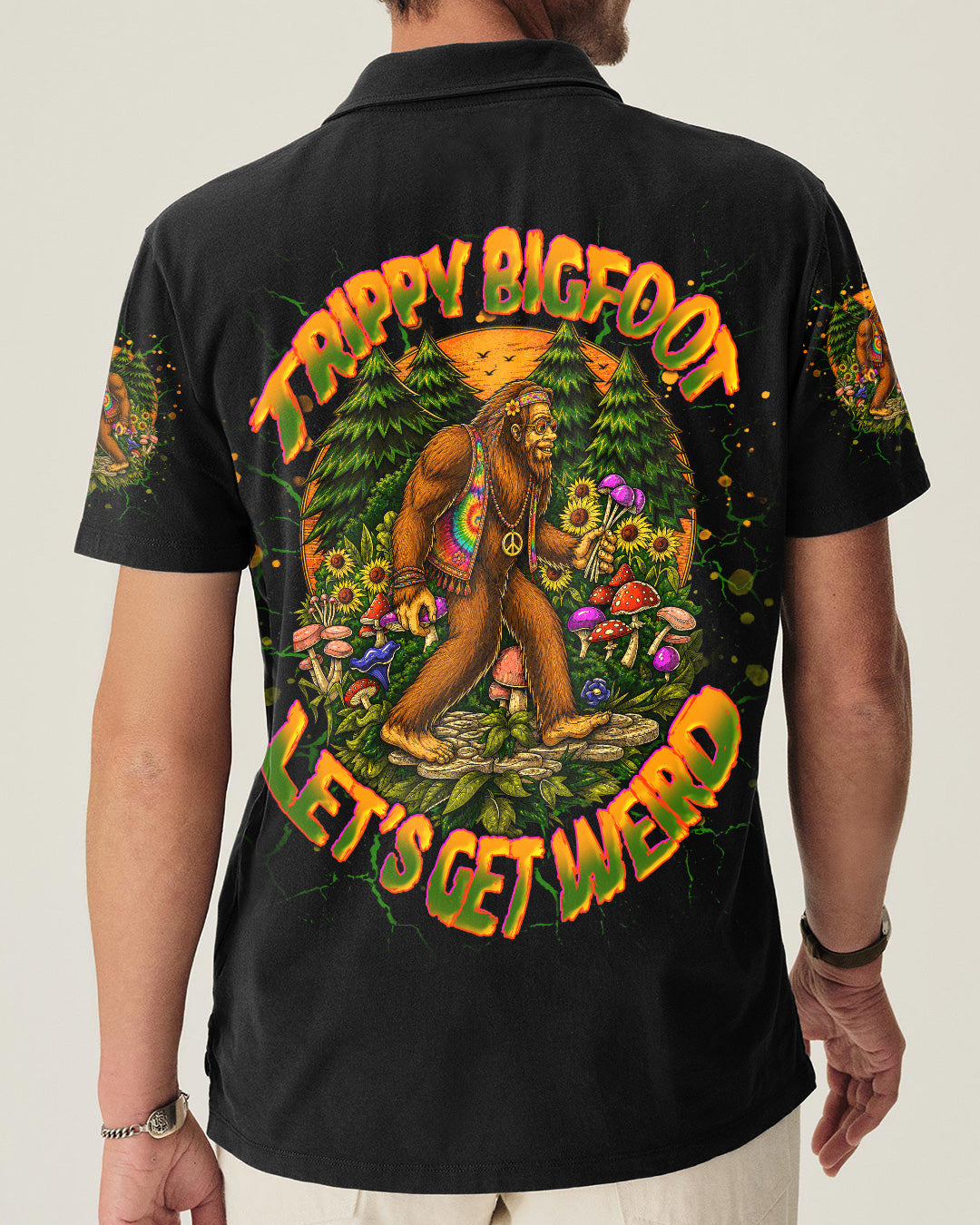 TRIPPY BIGFOOT LET'S GET WEIRD BIGFOOT ALL OVER PRINT - TLNT2805262
