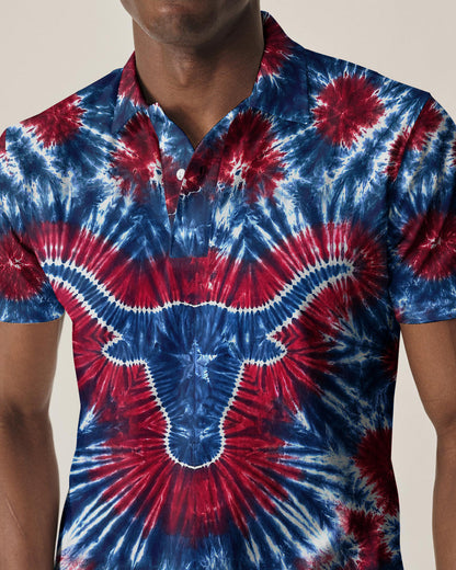 LONGHORN TEXAS STATE RED WHITE & BLUE SWIRL ALL OVER PRINT - TLNT1206261