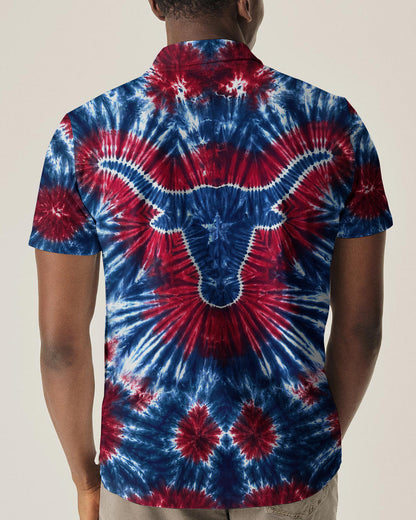 LONGHORN TEXAS STATE RED WHITE & BLUE SWIRL ALL OVER PRINT - TLNT1206261