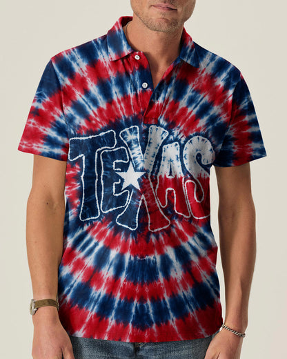 TEXAS RED WHITE & BLUE SWIRL ALL OVER PRINT   - TLHN1206263
