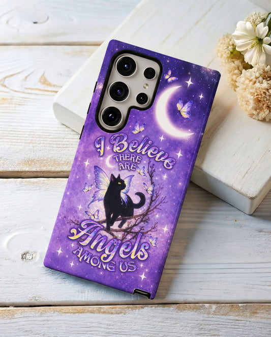 I BELIEVE THERE ARE ANGELS AMONG US BLACK CAT PHONE CASE  - TLNO2605262