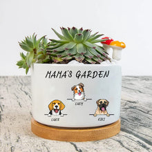 Load image into Gallery viewer, Personalized Mom&#39;s Garden Plant Pot With Dogs
