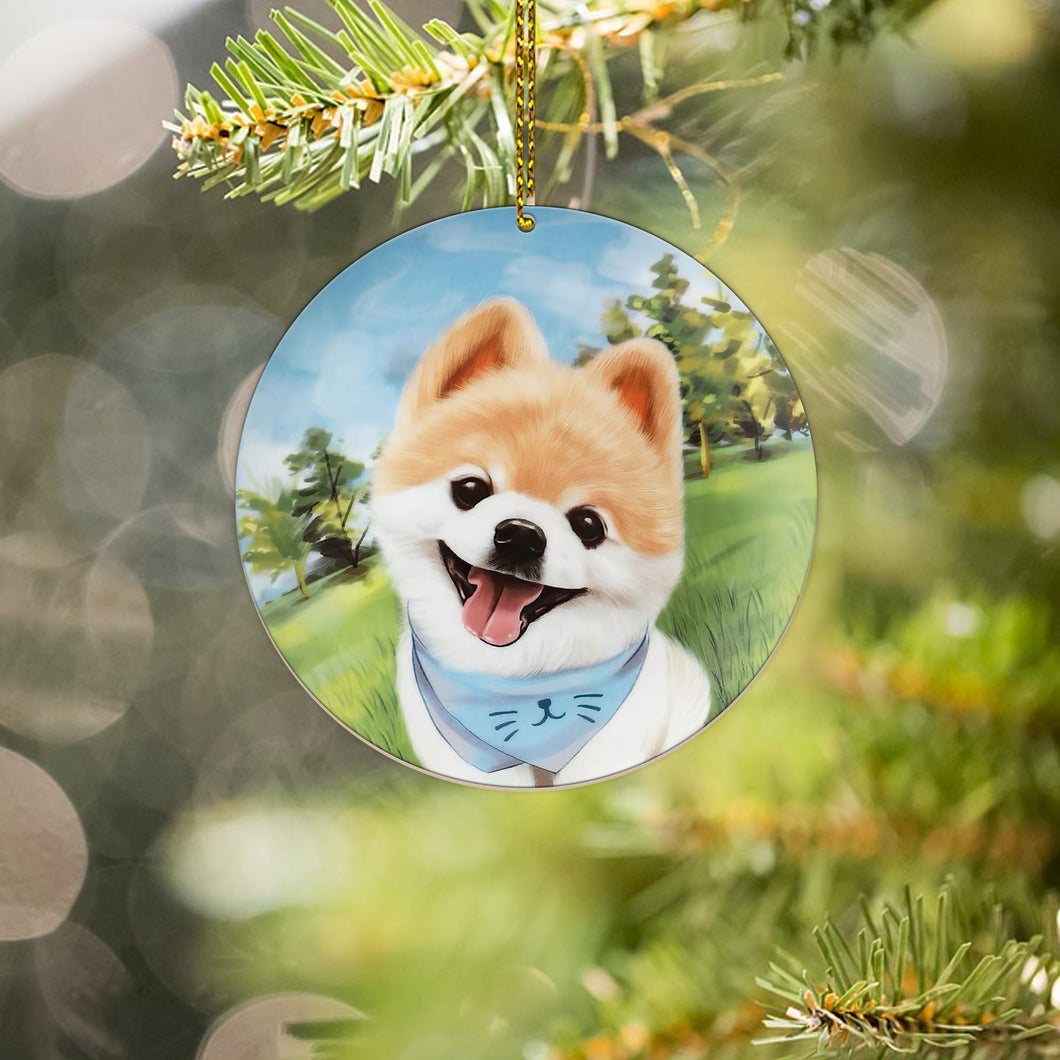 Pomeranian Custom Pet Dog Cat Ceramic Ornament