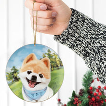 Load image into Gallery viewer, Pomeranian Custom Pet Dog Cat Ceramic Ornament
