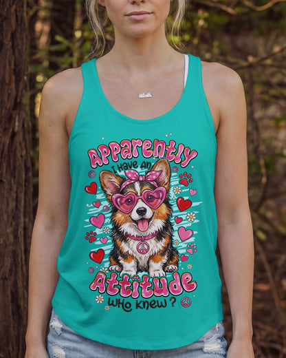 APPARENTLY I HAVE AN ATTITUDE WHO KNEW CORGI DOG ALL OVER PRINT - TYPQ1605261