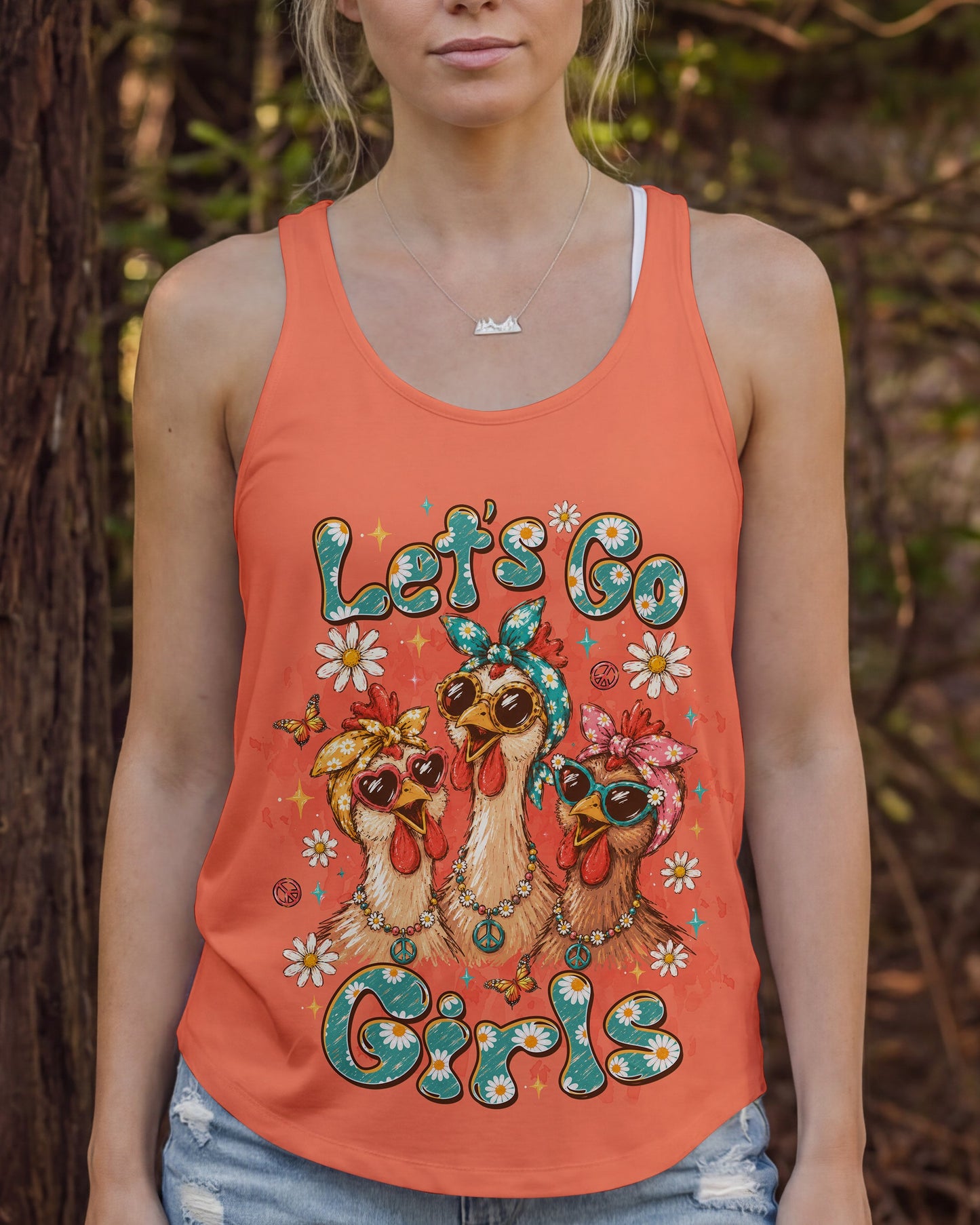 LET'S GO GIRLS CHICKEN ALL OVER PRINT - TLTW0107267