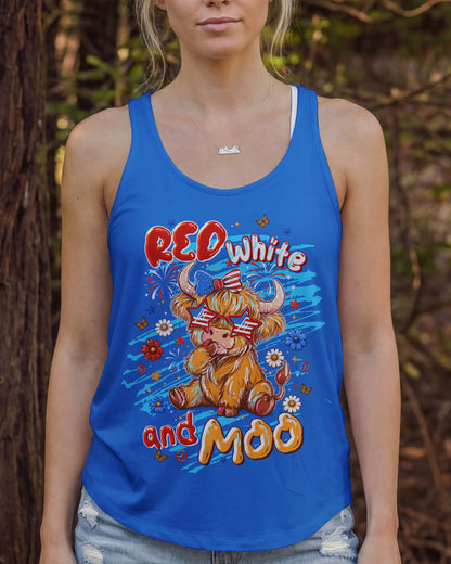 RED WHITE AND MOO COW ALL OVER PRINT   - TLTW0506262