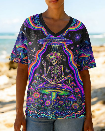 COSMIC UFO HIPPIE SKULL MUSHROOM ALL OVER PRINT - RI1205261