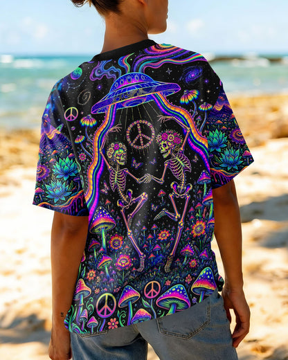 COSMIC UFO HIPPIE SKULL MUSHROOM ALL OVER PRINT - RI1205261