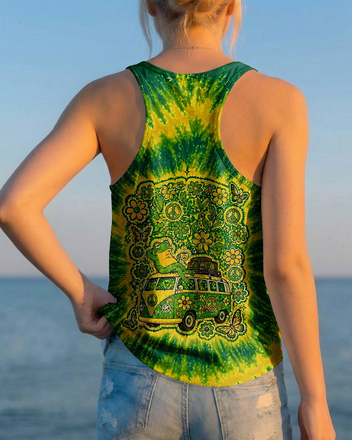 I WAS SIMPLY BORN TO DILLY DALLY FROG ALL OVER PRINT - TLNO2804261