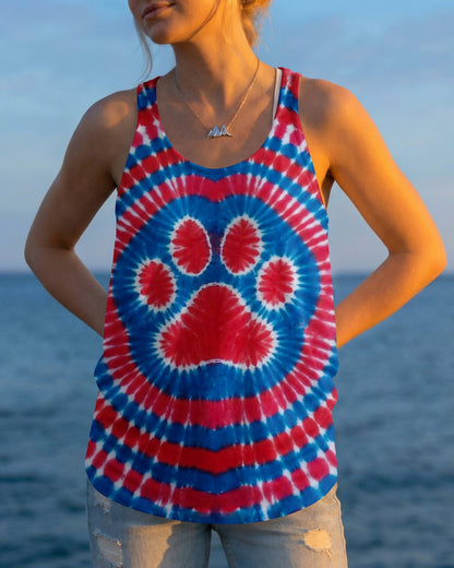 RED WHITE AND BLUE PAW ALL OVER PRINT - TYPQ0104261