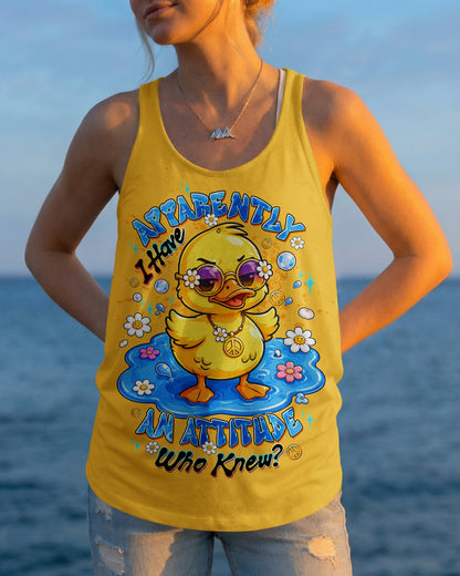APPARENTLY I HAVE AN ATTITUDE WHO KNEW DUCK ALL OVER PRINT - TLTW2105263