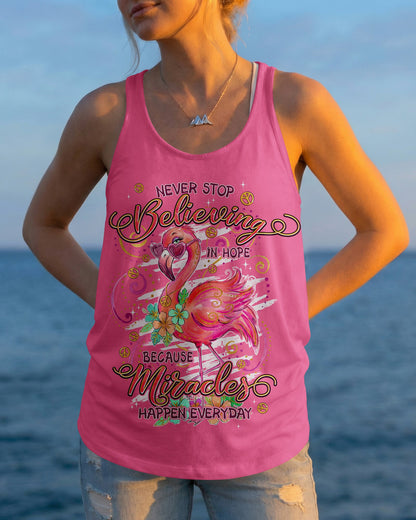 MIRACLES HAPPEN EVERYDAY FLAMINGO ALL OVER PRINT - TYPQ3006261
