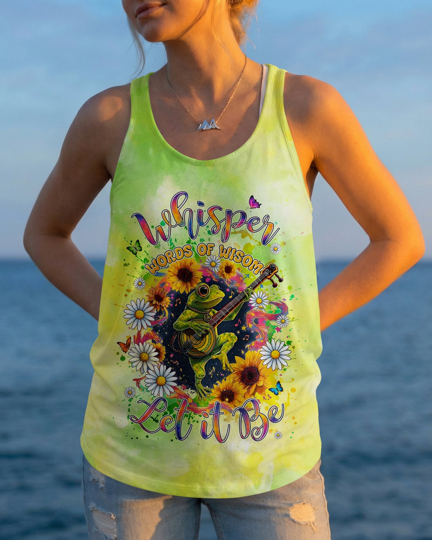 WHISPER WORDS OF WISDOM LET IT BE FROG ALL OVER PRINT - TYLN2606262