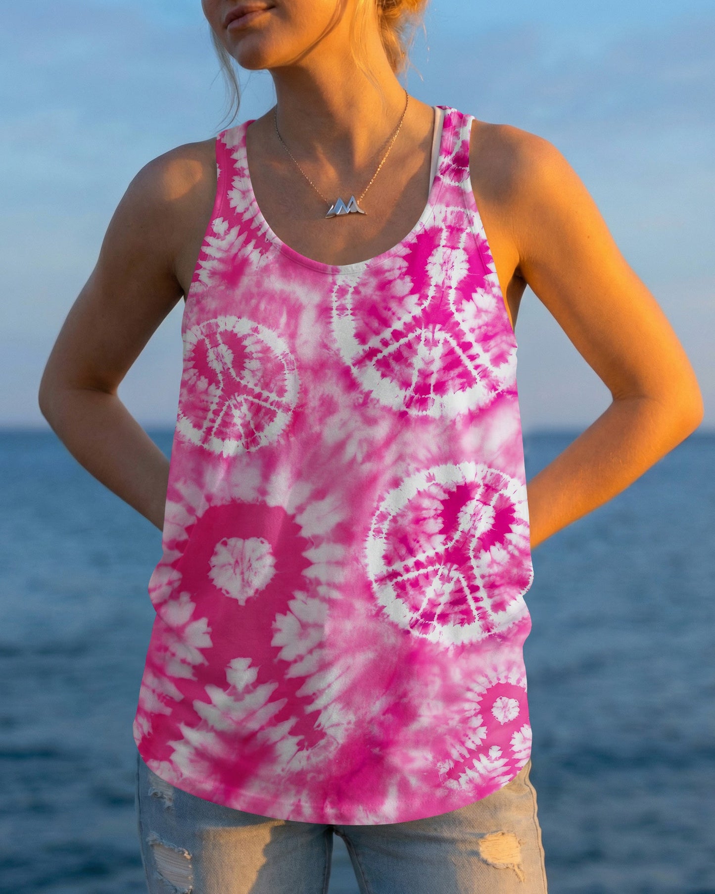 PINK PEACE SWIRL ALL OVER PRINT - RI1006261