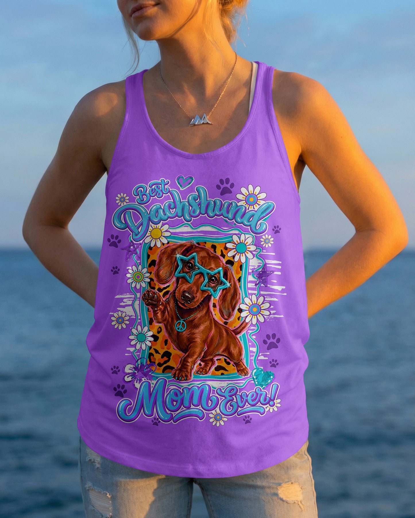 BEST DACHSHUND MOM DOG EVER ALL OVER PRINT - TY1805261