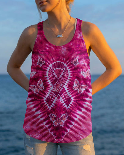 RIBBON BUTTERFLY  BREAST CANCER AWARENESS PINK SWIRL ALL OVER PRINT - TLHN1604261