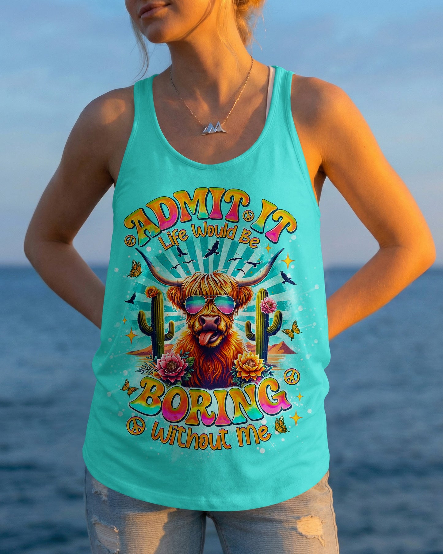 ADMIT IT LIFE WOULD BE BORING COW ALL OVER PRINT   - TLNO0904261