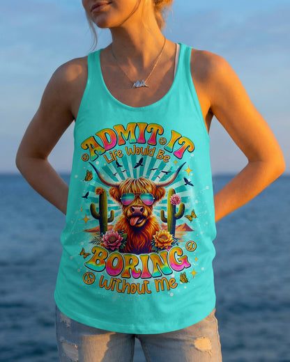 ADMIT IT LIFE WOULD BE BORING COW ALL OVER PRINT   - TLNO0904261