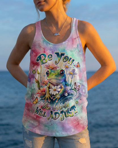 BE YOU THE WORLD WILL ADJUST FROG ALL OVER PRINT - TLHG2605262