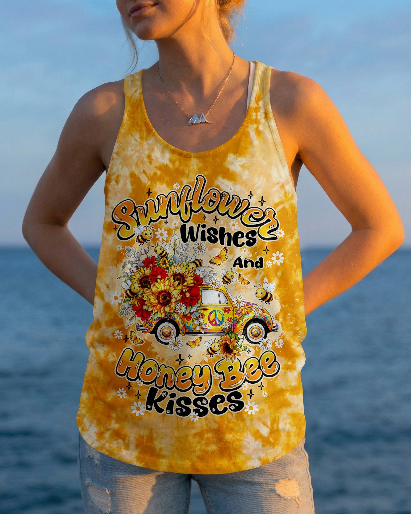SUNFLOWER WISHES AND HONEY BEE KISSES ALL OVER PRINT - TY2804261