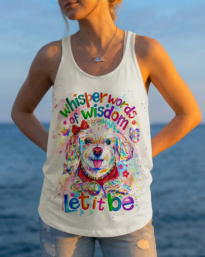 WHISPER WORDS OF WISDOM LET IT BE POODLE DOG ALL OVER PRINT - RI0705261