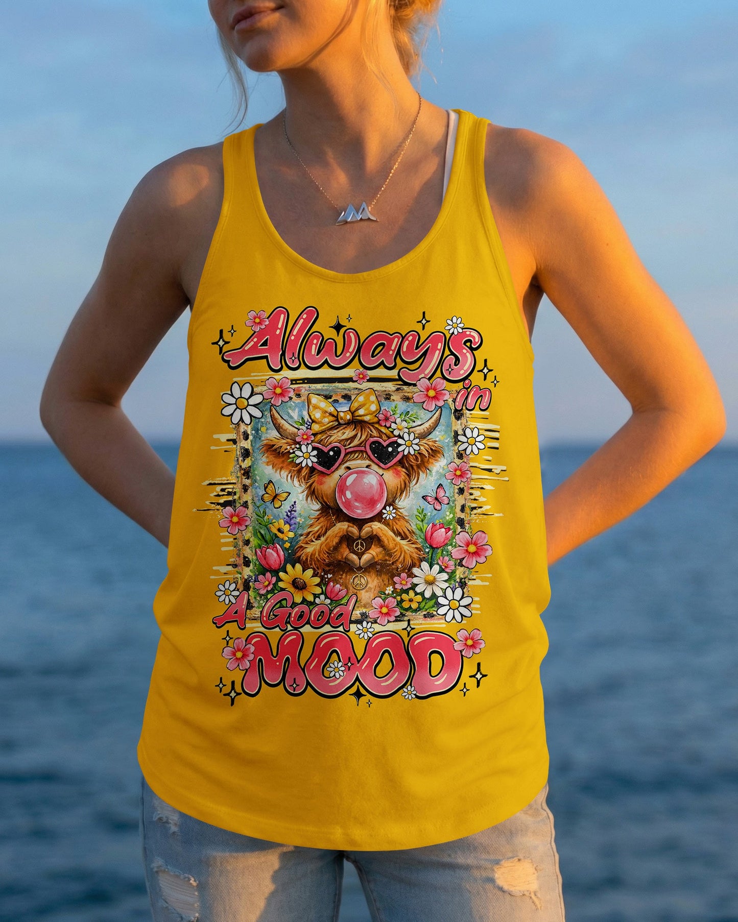 ALWAYS IN A GOOD MOOD COW ALL OVER PRINT - TY2105263