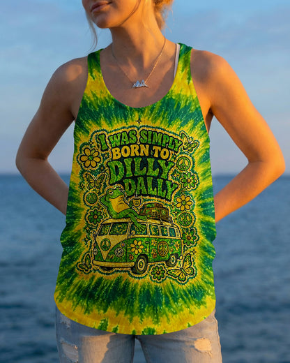 I WAS SIMPLY BORN TO DILLY DALLY FROG ALL OVER PRINT - TLNO2804261