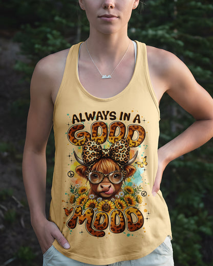 ALWAYS IN A GOOD MOOD COW ALL OVER PRINT - TYLN2105262