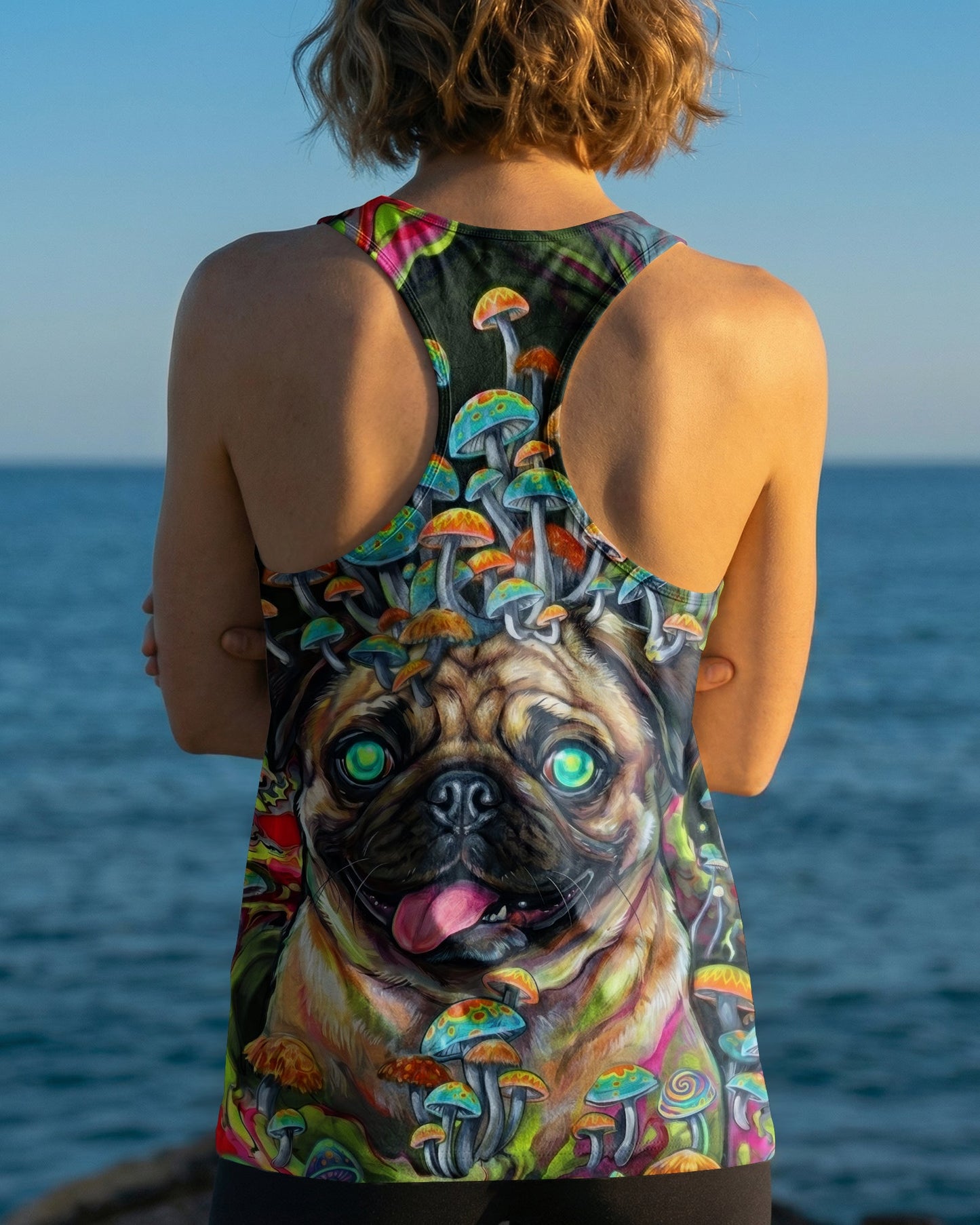 VIBRANT PUG MAGIC MUSHROOM ALL OVER PRINT - RITD0906261