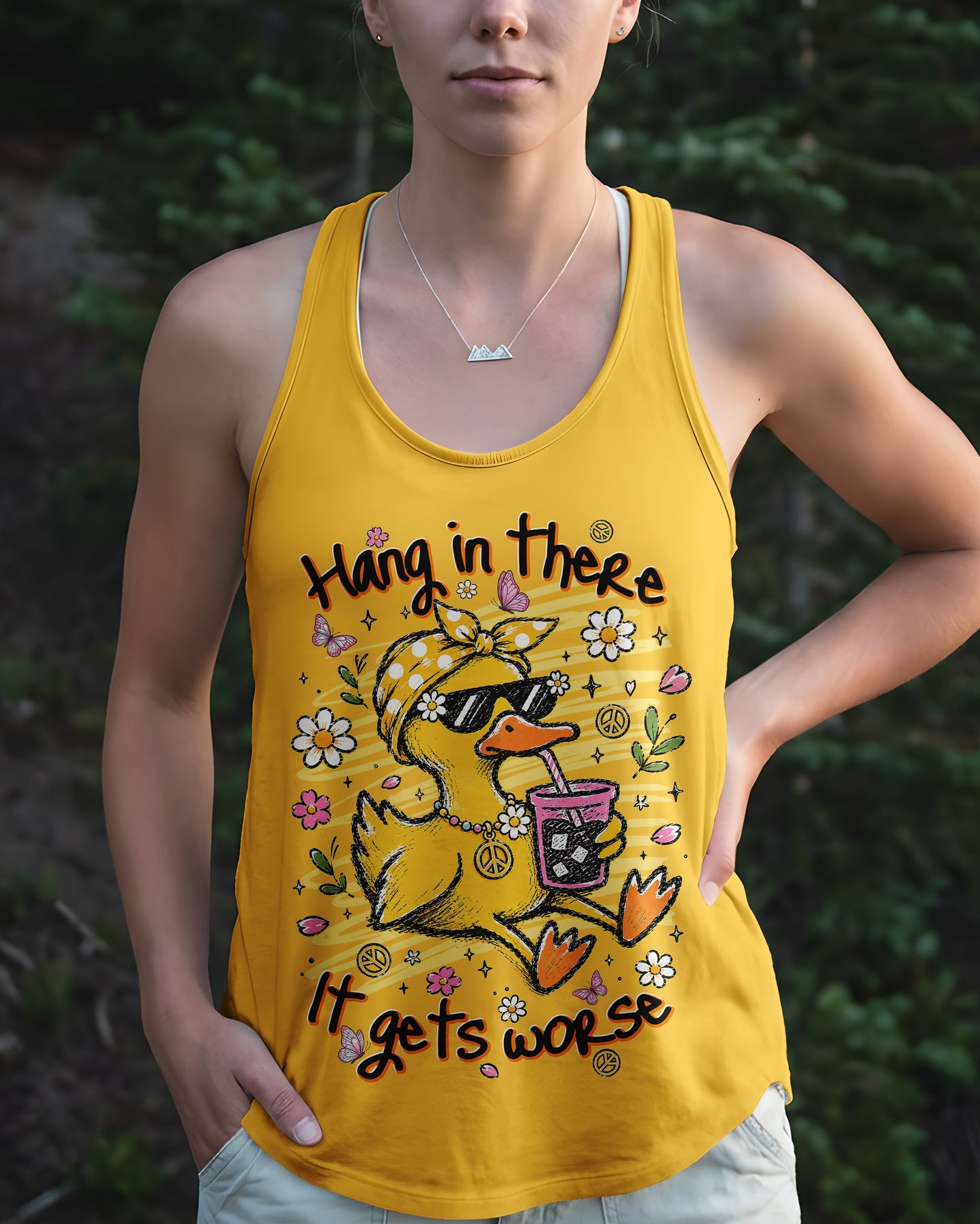 HANG IN THERE DUCK ALL OVER PRINT - TLNT0106263