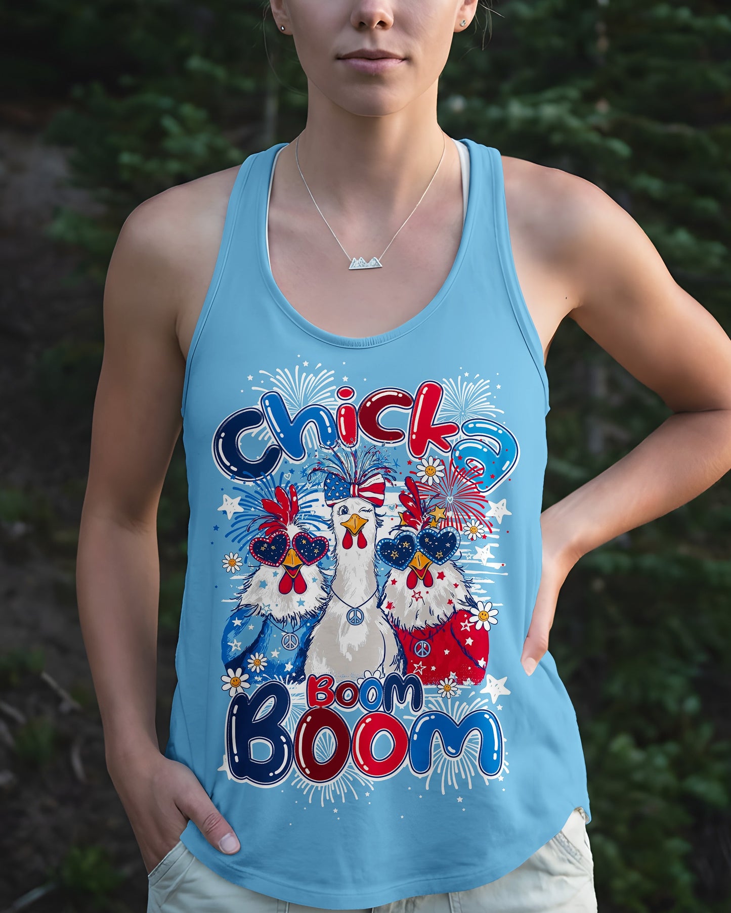 CHICKA BOOM BOOM HIPPIE CHICKEN ALL OVER PRINT - TY2105261