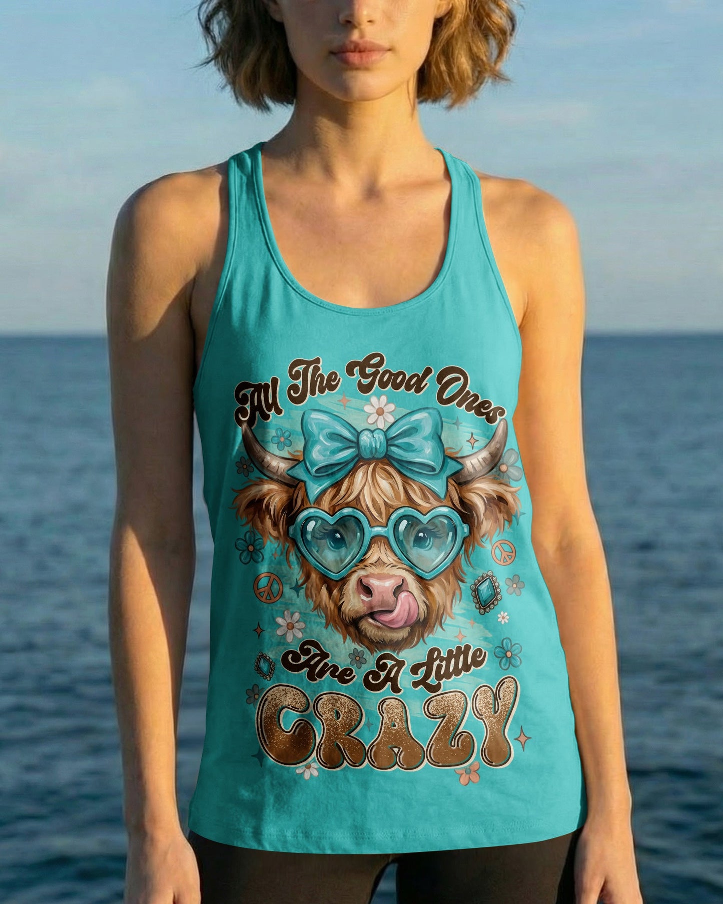 ALL THE GOOD ONES ARE A LITTLE CRAZY COW ALL OVER PRINT - TYLN1004261