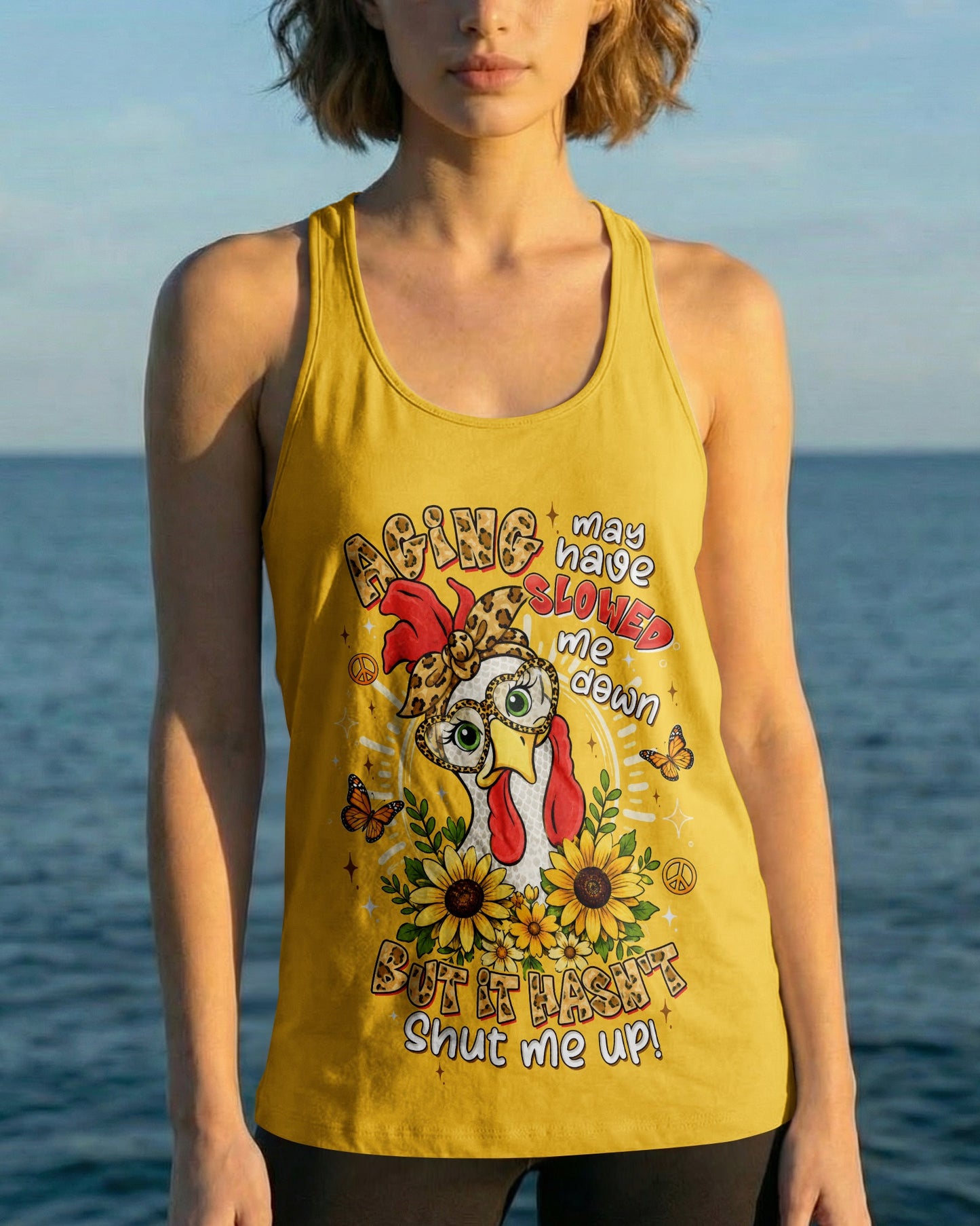 AGING MAY HAVE SLOWED ME DOWN CHICKEN ALL OVER PRINT - TLTW1906262