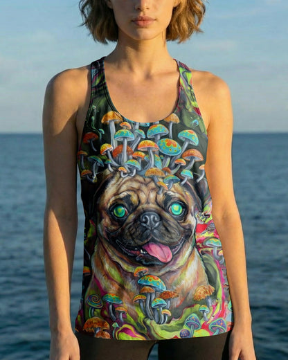 VIBRANT PUG MAGIC MUSHROOM ALL OVER PRINT - RITD0906261