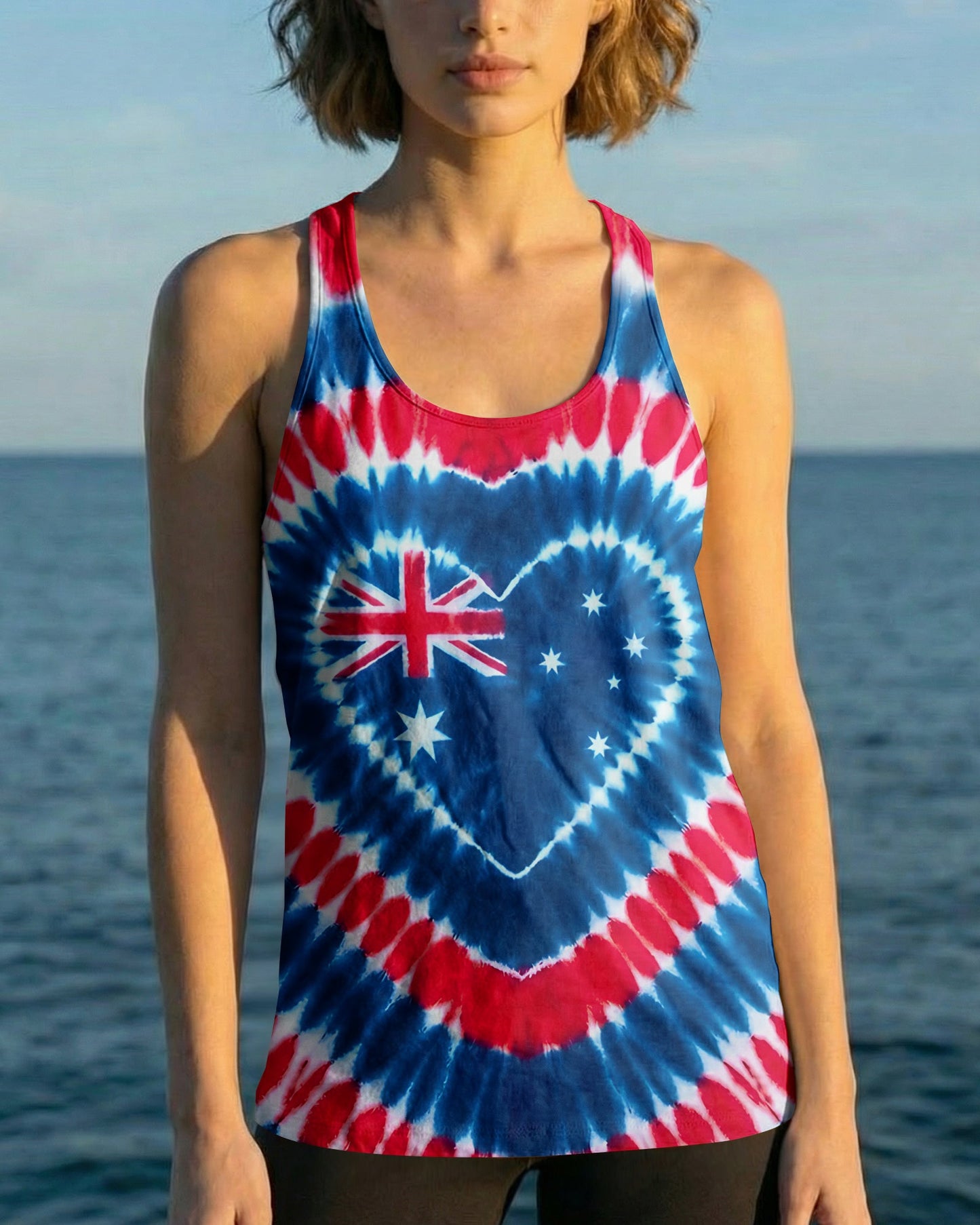 AUSTRALIA FLAG HEART ALL OVER PRINT - TYPQ1106263