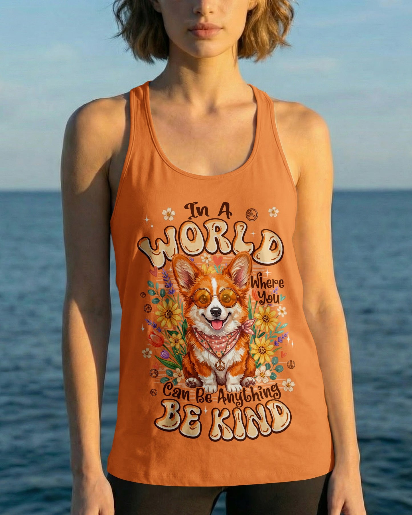 IN A WORLD WHERE YOU CAN BE ANYTHING BE KIND CORGI DOG ALL OVER PRINT - TYPQ2304262