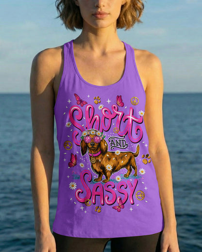 SHORT AND SASSY  DACHSHUND DOG  ALL OVER PRINT - TLNT2605262