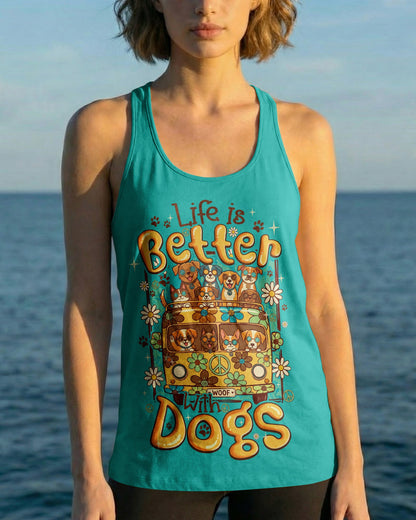 LIFE IS BETTER WITH DOGS ALL OVER PRINT - TYQY0807263