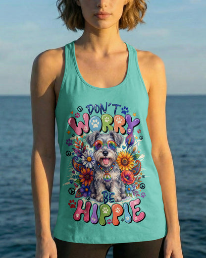 DON'T WORRY BE HIPPIE SCHNAUZER DOG ALL OVER PRINT - TYQY0605261