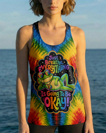 JUST BREATHE FROG COLORFUL ALL OVER PRINT - KMTM1506261