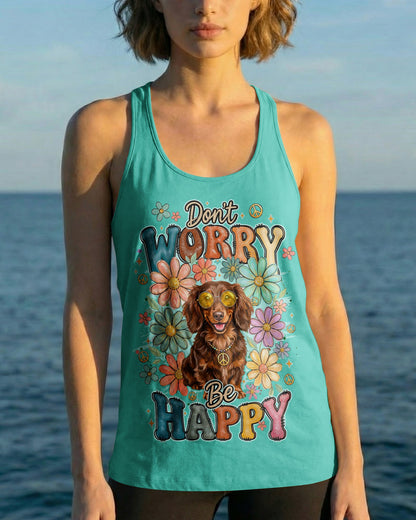 DON'T WORRY BE HAPPY DACHSHUND ALL OVER PRINT - TYQY1004261