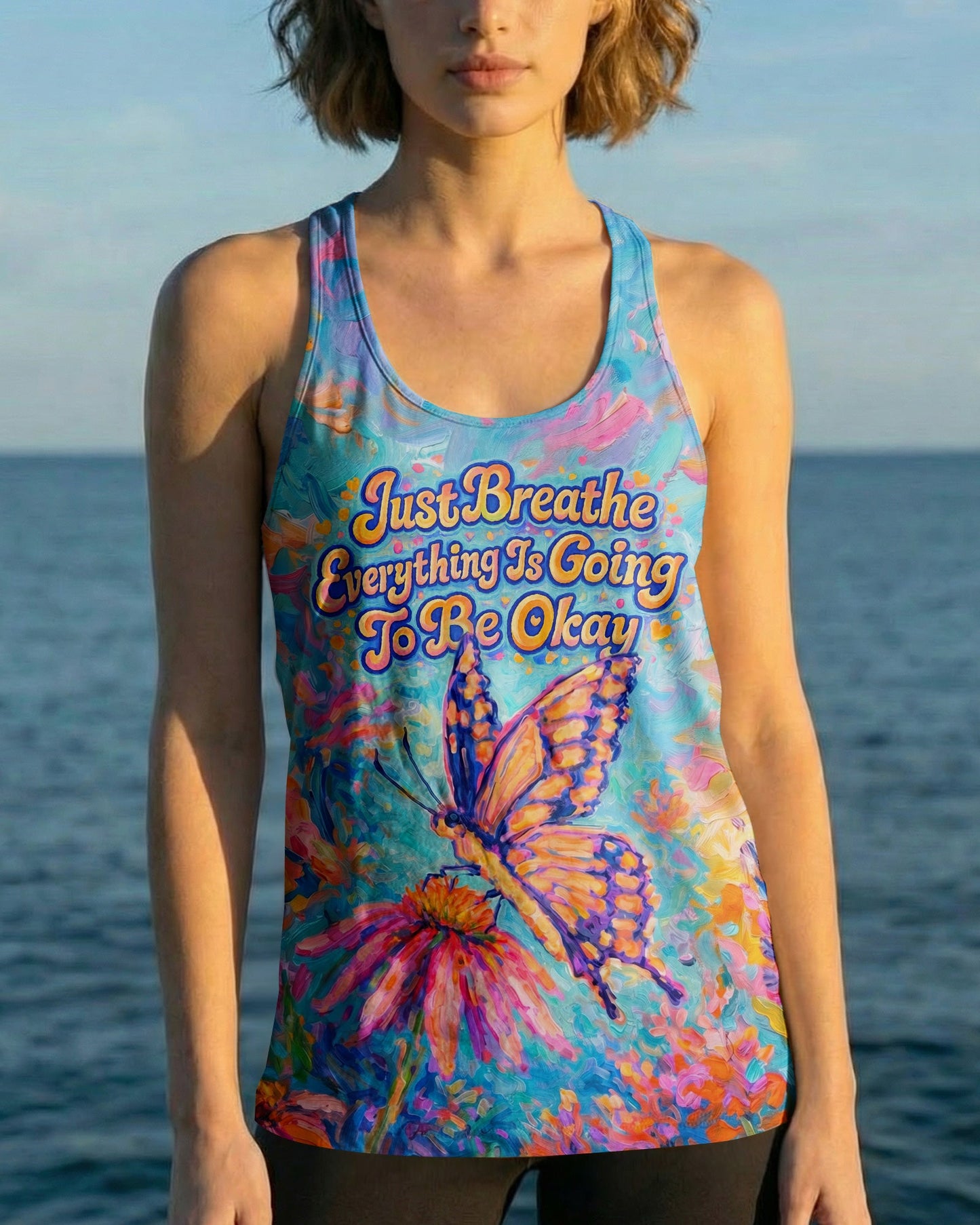 JUST BREATHE BUTTERFLY ALL OVER PRINT  - TLNO1404261