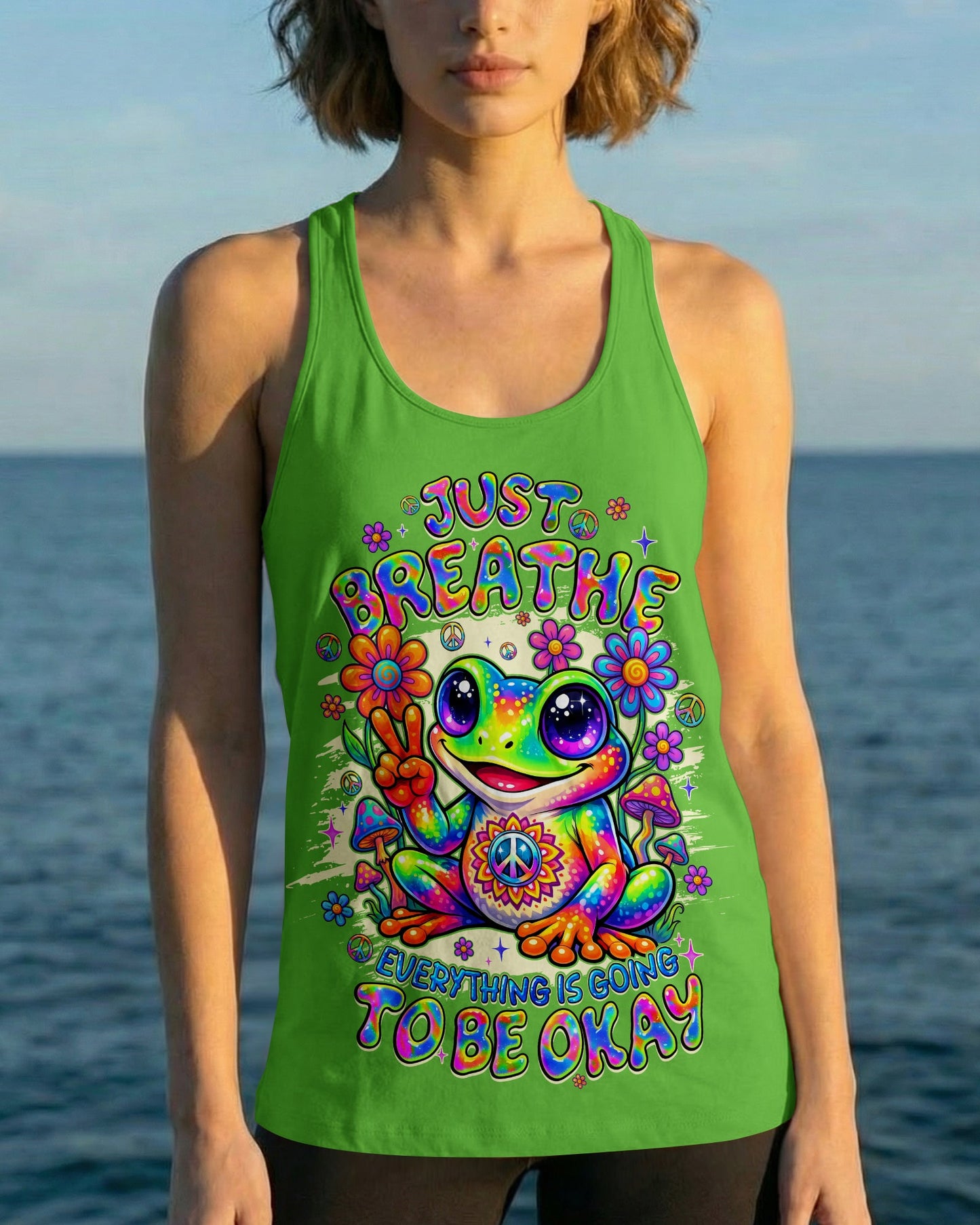 JUST BREATHE FROG ALL OVER PRINT - TYQY1605262