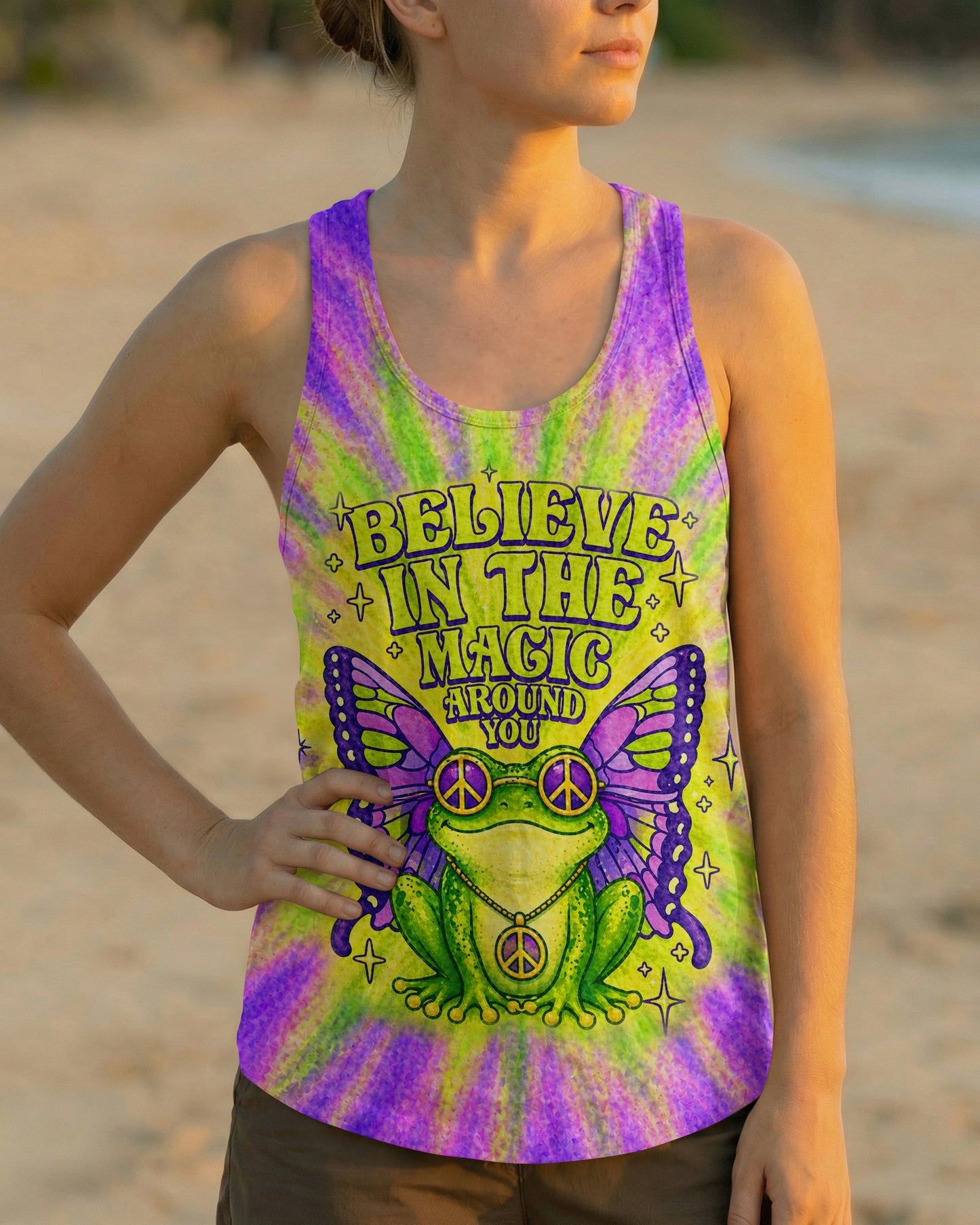 BELIEVE IN THE MAGIC AROUND YOU FROG ALL OVER PRINT - TLHN2804261